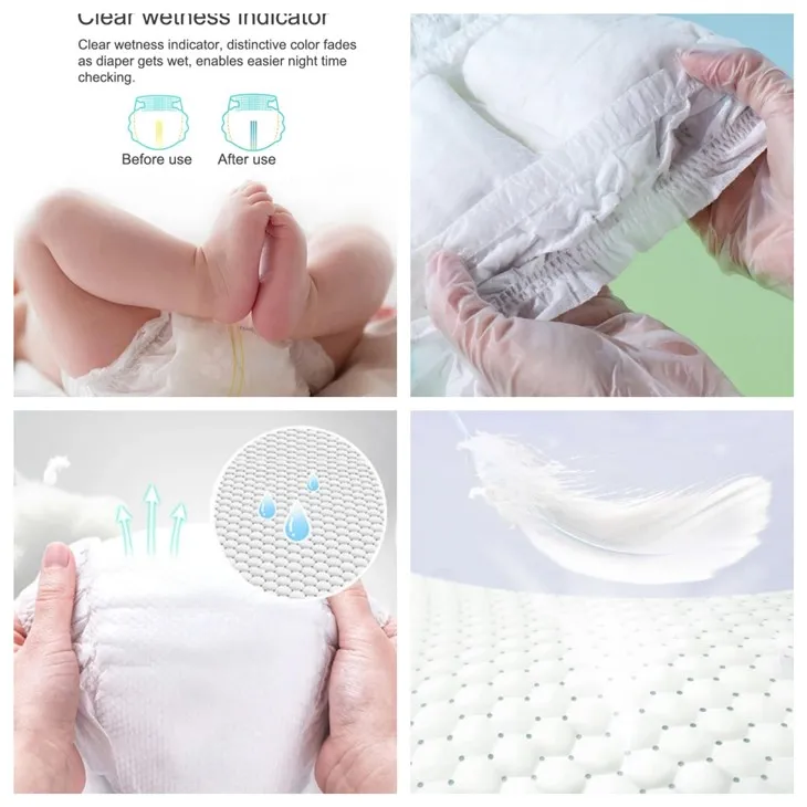FREE SAMPLE OEM&ODM Eco Biodegradable Disposable Diapers 100% Bamboo Disposable Baby Nature Nappies Diapers